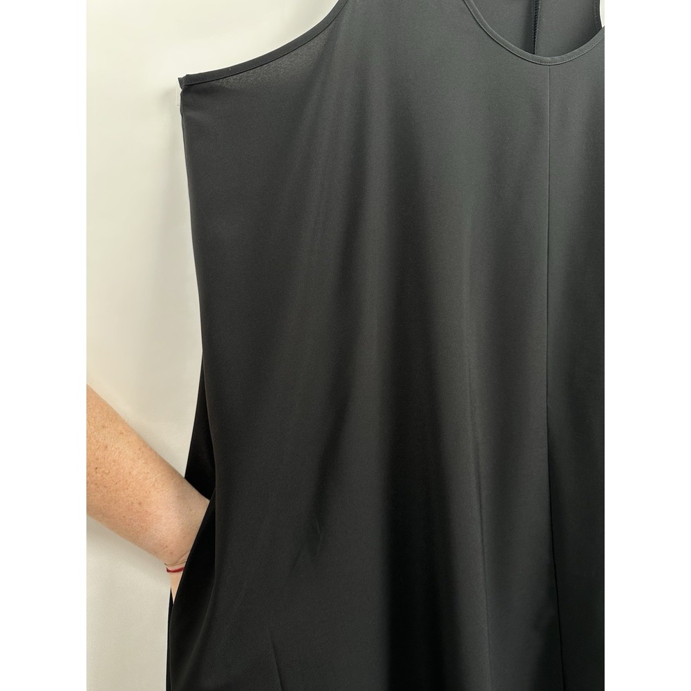 Athleta Presidio Maxi Dress 2X Plus Black Featherweight Stretch NWT Racerback - Picture 8 of 11